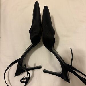 Giorgio Armani Black Satin Heels